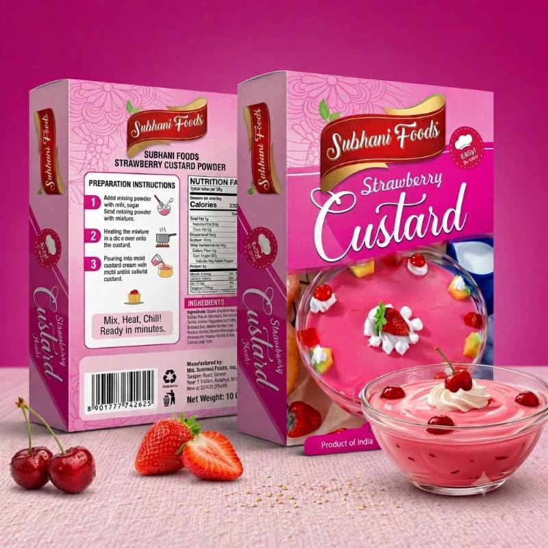 Strawberry Custard Powder – 100 g